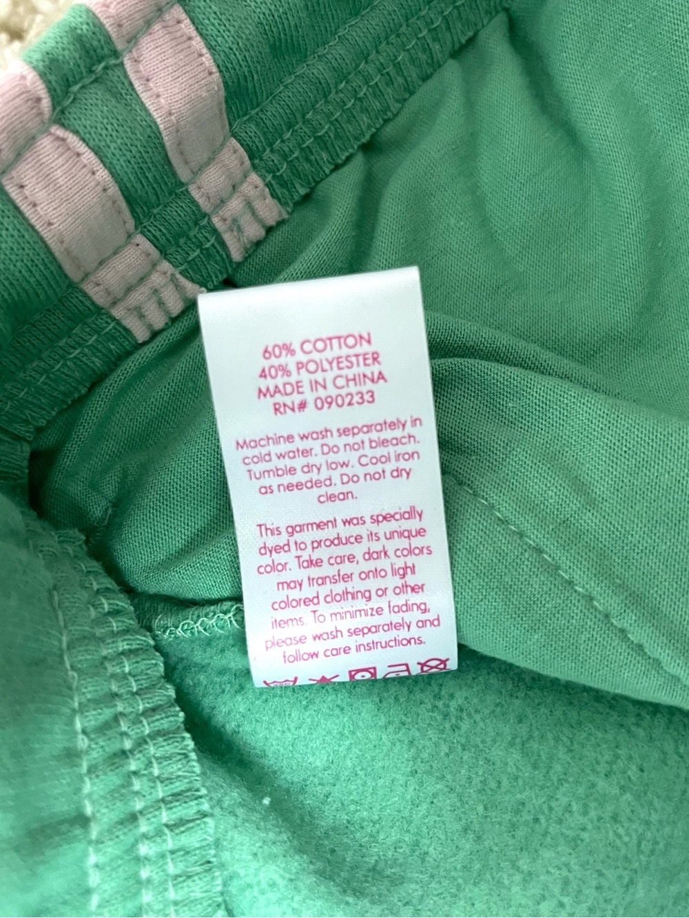 PacSun Barbie Mint Green Lounge Shorts with Light Pink Stripes - Picture 6 of 9